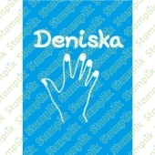 Zakázková šablona Deniska a ruka