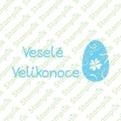Transparentní razítko Veselé Velikonoce vajíčko